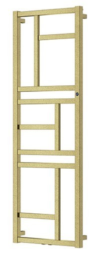 Instalprojekt - Kúpeľňový radiátor MONDRIAN zlatá farba - Farba radiátora - C84 gold, Rozmer radiátora - 600 x 1440 mm, výkon 536 W, Typ pripojenia - Stredové 50 mm RADMON601484SP