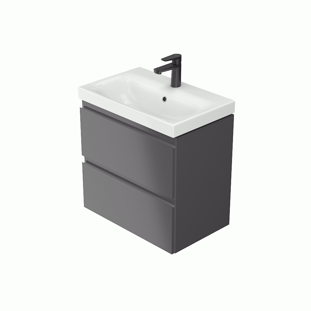 CERSANIT - SET B815 MODUO SLIM 50 ANTRACIT DSM (skrinka + umývadlo) S801-470-DSM