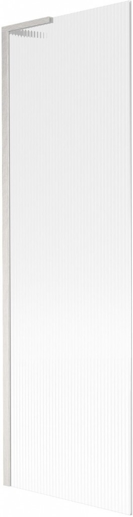 MEXEN/S - Next L vaňová zástena FIX 60 x 150, prúžky, nikel kartáčovaná 895-060-000-03-09-97