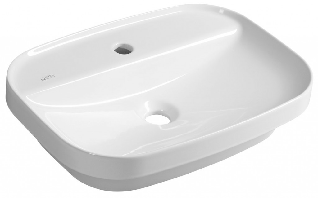 ISVEA - INFINITY keramické umývadlo zápustné, 55x40cm, biela 10NF50055