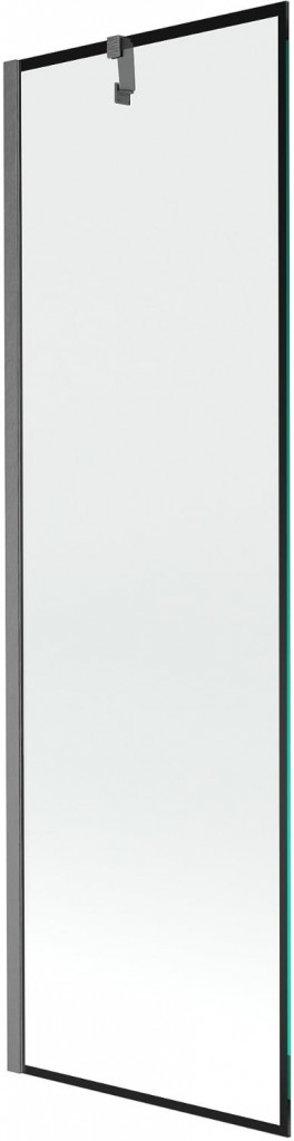 MEXEN/S - Next vaňová zástena FIX 60 x 150, čierna vzor, grafit kartáčovaná 895-060-000-00-70-66