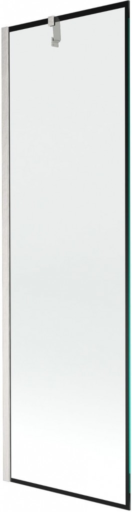 MEXEN/S - Next vaňová zástena FIX 60 x 150, čierna vzor, nikel kefovaná 895-060-000-00-70-97