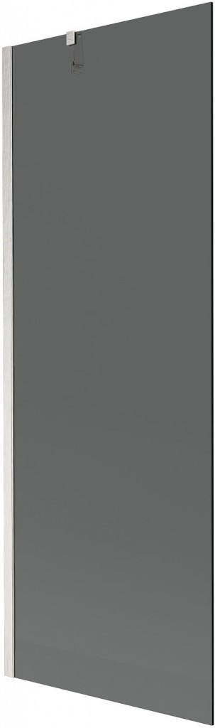 MEXEN/S - Next vaňová zástena FIX 70 x 150, grafit, nikel kartáčovaná 895-070-000-00-40-97