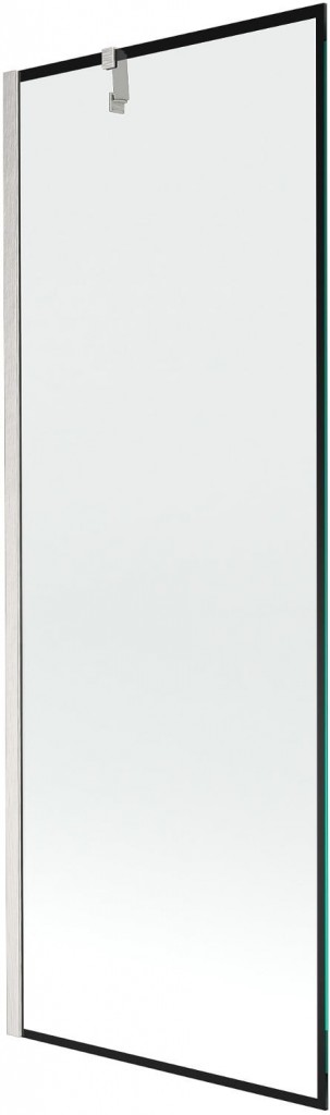 MEXEN/S - Next vaňová zástena FIX 70 x 150, čierna vzor, nikel kartáčovaná 895-070-000-00-70-97