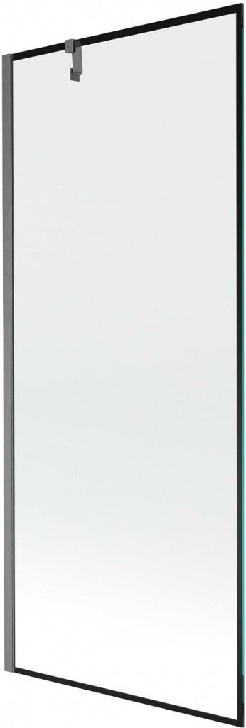 MEXEN/S - Next vaňová zástena FIX 80 x 150, čierna vzor, grafit kartáčovaná 895-080-000-00-70-66