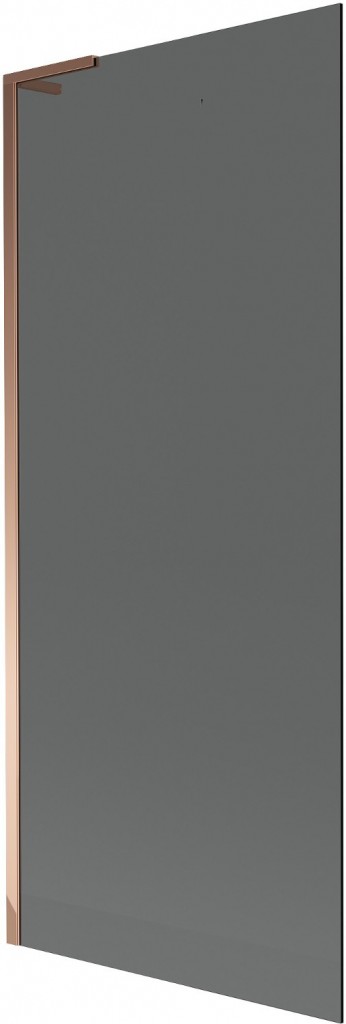 MEXEN/S - Next L vaňová zástena FIX 80 x 150, grafit, ružové zlato 895-080-000-03-40-60