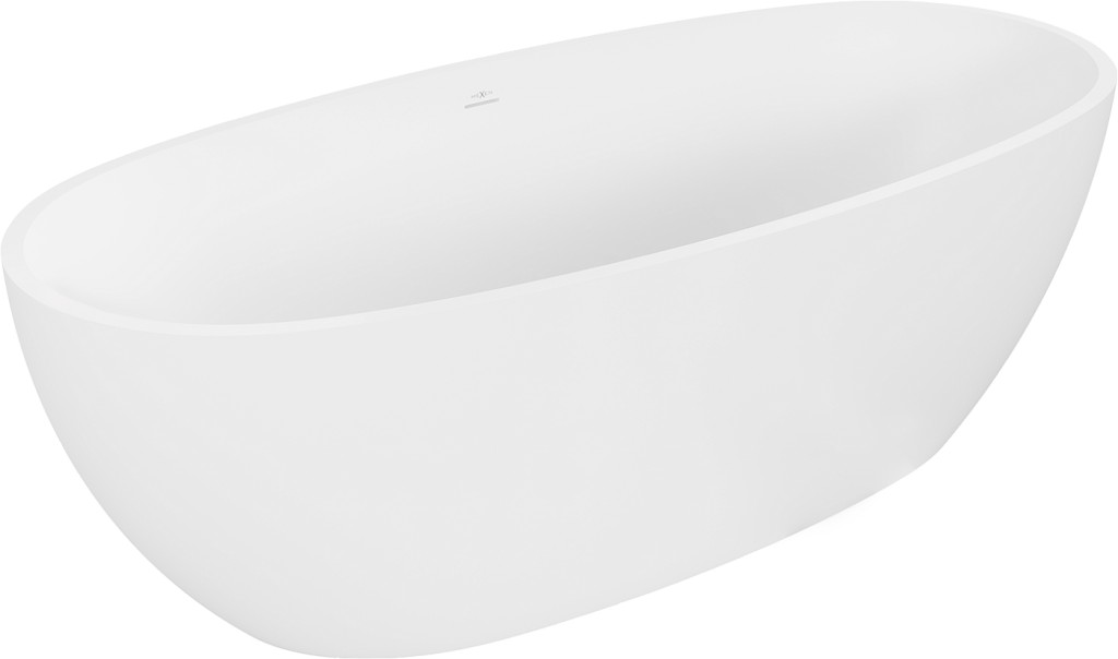MEXEN - Torino voľne stojaca vaňa liaty mramor 175 x 78, biela mat - 57271557800 57271757800