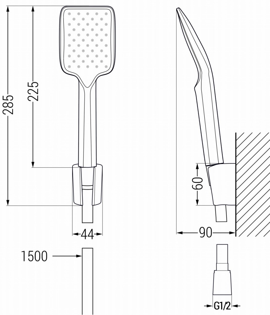 MEXEN/S - Zero SET umývadlová + vaňová batéria s príslušenstvom R62, čierna 71113R62-70