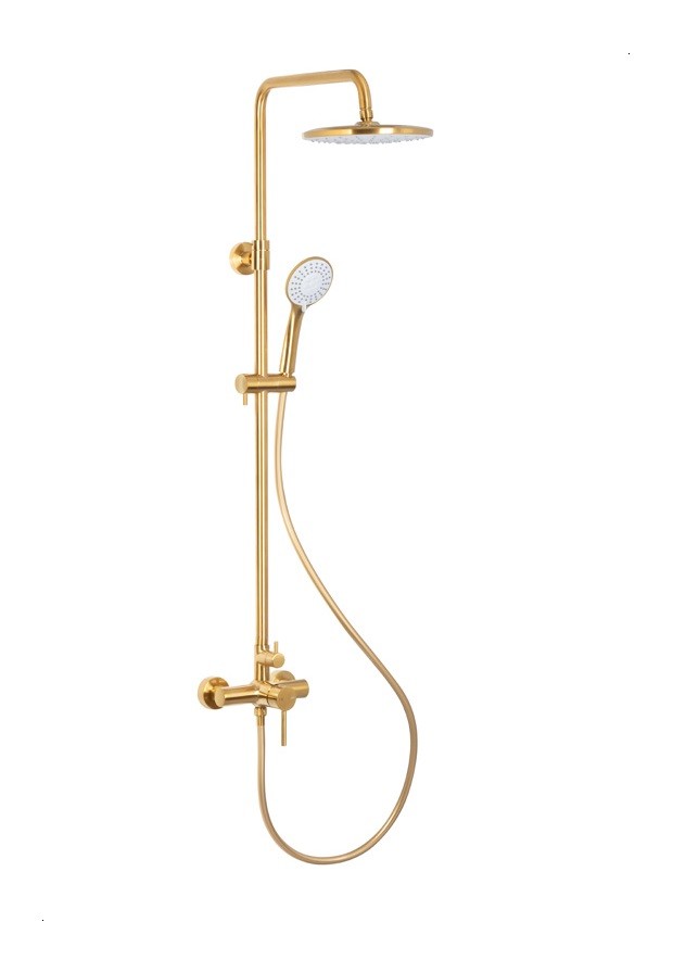 KFA - MOZA SPRCHOVÝ STĹP S BATÉRIOU, KEFÁČOVANÉ ZLATO 5036-910-31