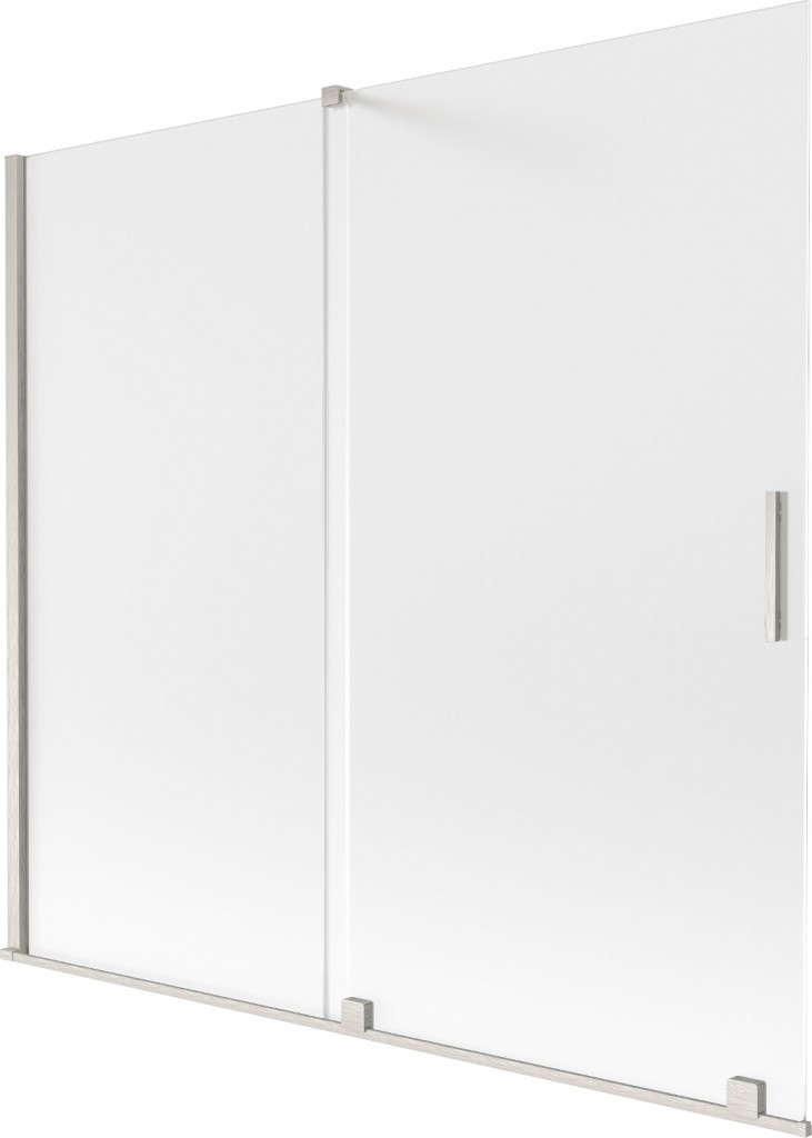 MEXEN/S - Velar dvojkrídlová posuvná vaňová zástena 170 x 150, dekor, nikel kartáčovaný 896-170-000-31-97