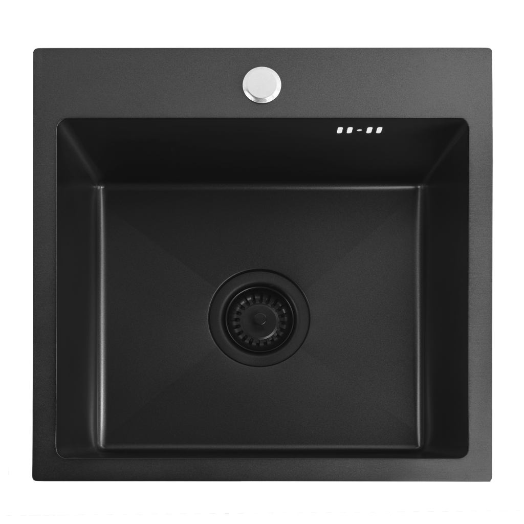 REA REA - Oceľový drez Leo 40 Black ZLE-06002