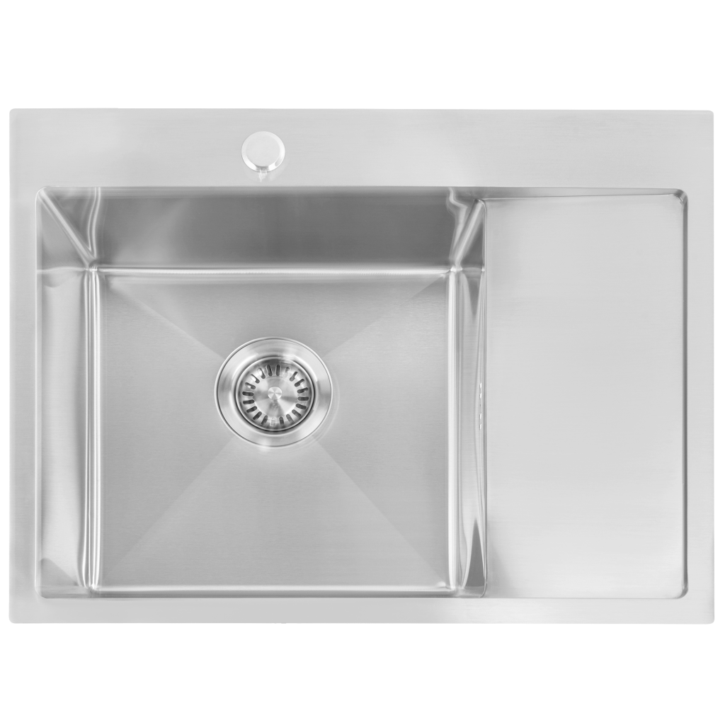 REA REA - Oceľový drez Fín BRUSH NICKEL ZLE-06012