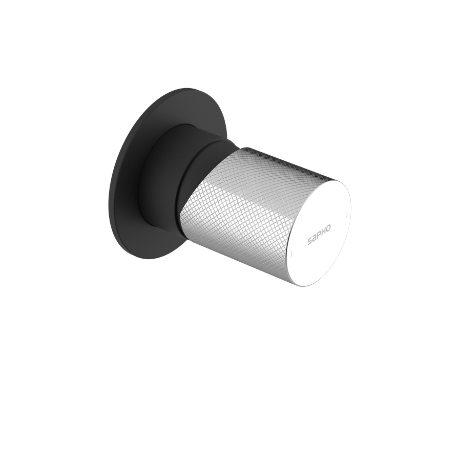 SAPHO - ULTRATAP podomietková sprchová batéria, 1 výstup, čierná mat/chróm UT041TBC