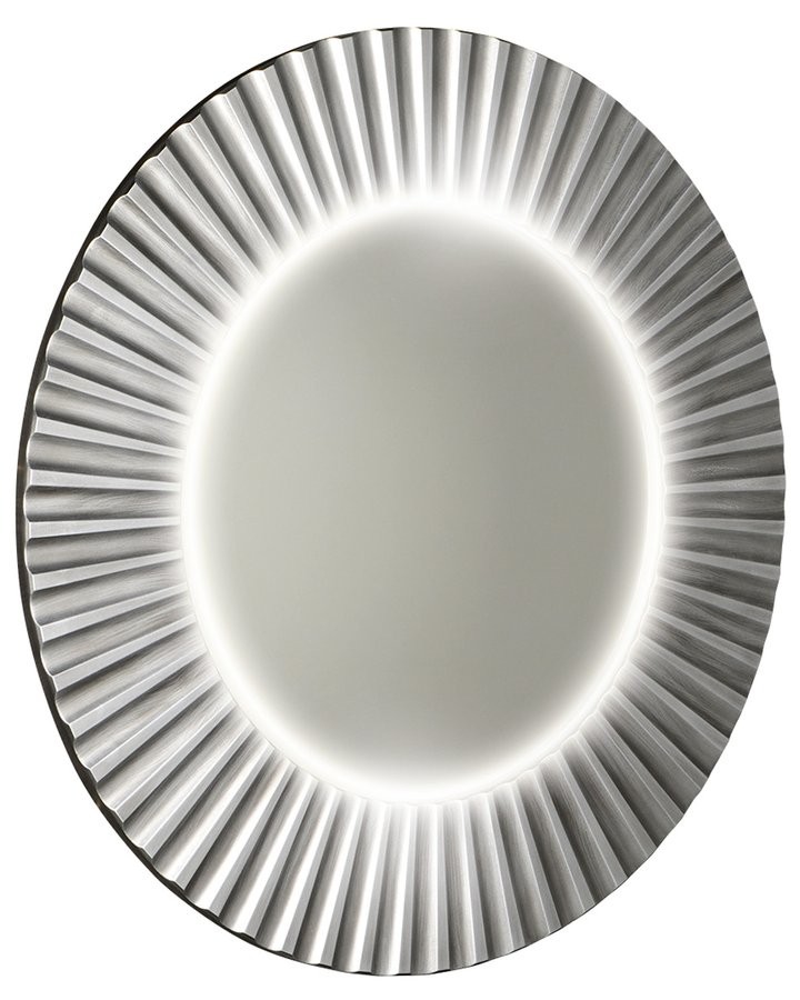 SAPHO - PRIDE STRIP guľaté zrkadlo s LED osvetlením v ráme, priemer 75cm, strieborná PD752