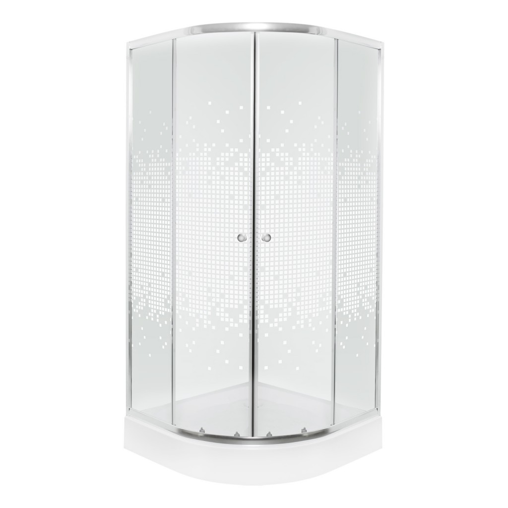 KERRA - Sprchovací kút s vaničkou Pixel 90 (biely) 5907548117489