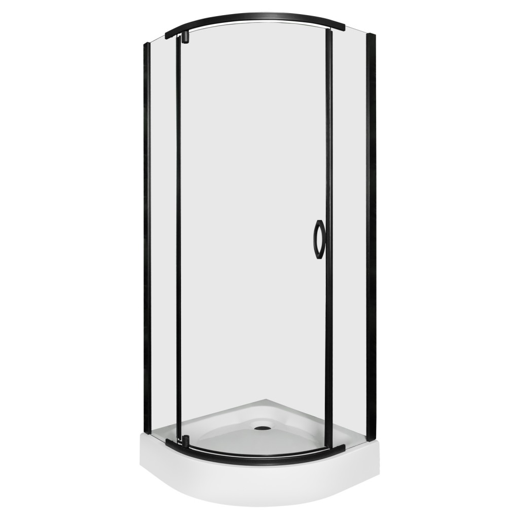 KERRA - Sprchovací kút s vaničkou Splash 90 (čierny) 5907548123527