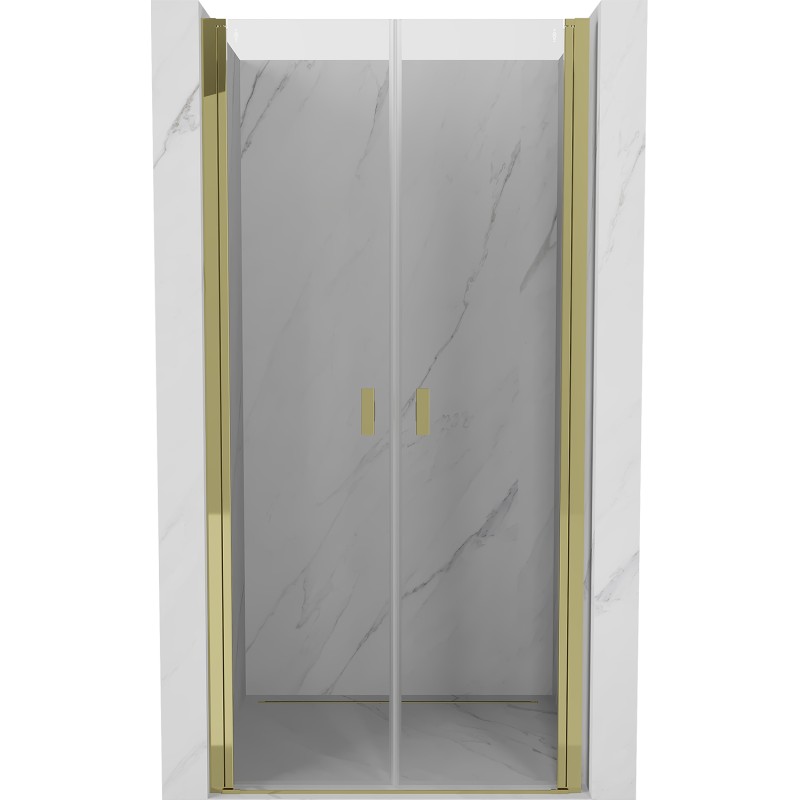 MEXEN - MIST dverná časť (d+d) 75x200 cm 6mm zlatá, číra 8A7-075-000-50-00