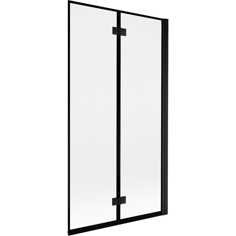 MEXEN - MIST vaňová zástena 100x150 cm 6mm 2-s, čierna, okraj, pravá 8A9-100-002-70-70-P