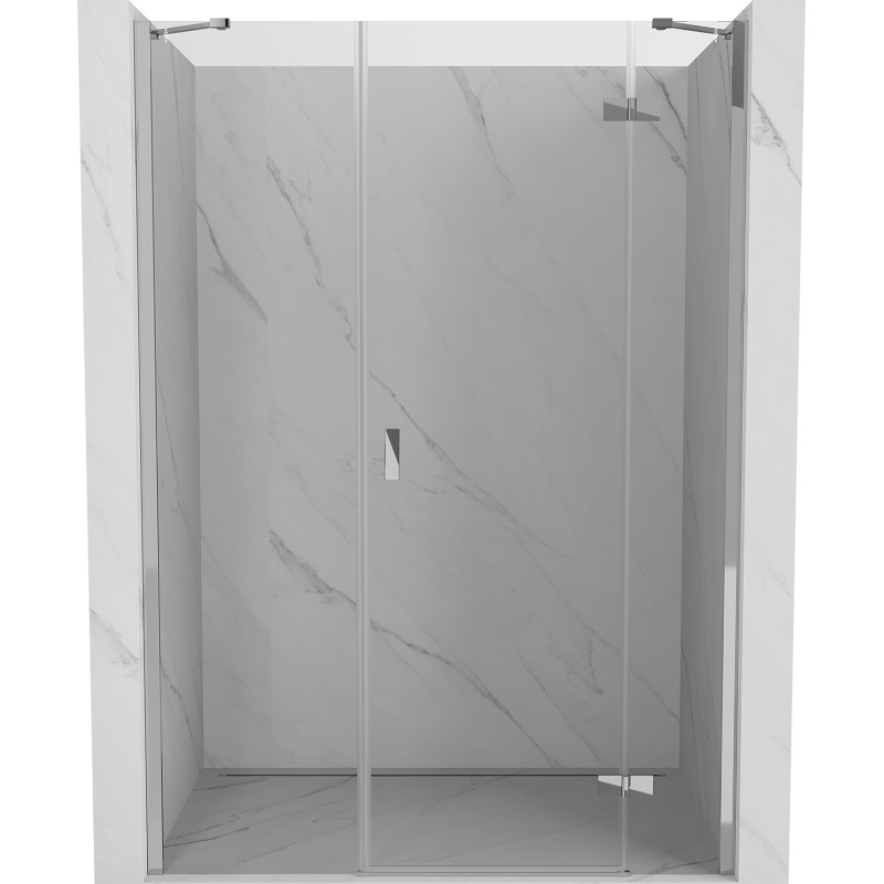 MEXEN/S - Mist-H sprchové dvere krídlové pravé 130, transparent, chróm 8A5-130-001-01-00-P