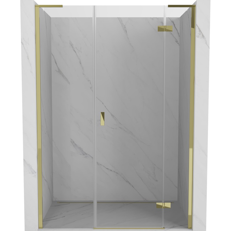 MEXEN/S - Mist-H L sprchové dvere krídlové pravé 155, transparent, zlatá 8A5L-155-001-50-00-P