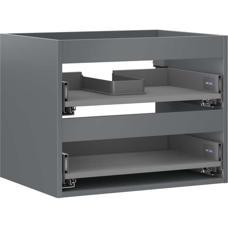 MEXEN - Box-A skrinka pre umývadlo 60, 2 zásuvky, grafit mat 91AX0-0600-470-2-66