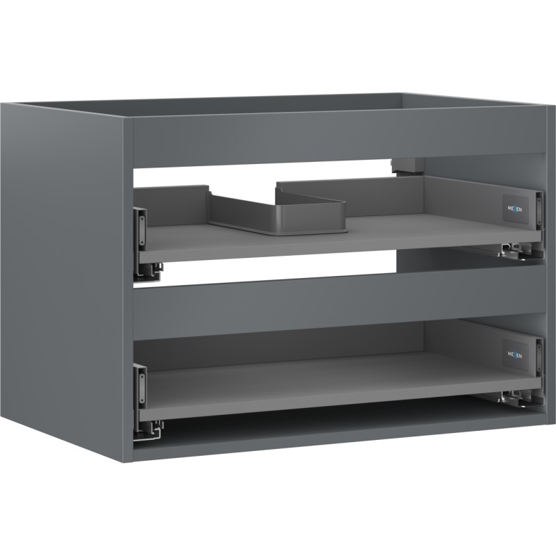 MEXEN - Box-A skrinka pre umývadlo 70, 2 zásuvky, grafit mat 91AX0-0700-470-2-66