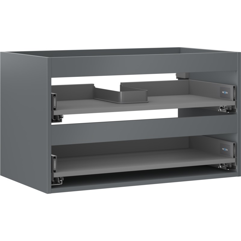 MEXEN - Box-A skrinka pre umývadlo 80, 2 zásuvky, grafit mat 91AX0-0800-470-2-66