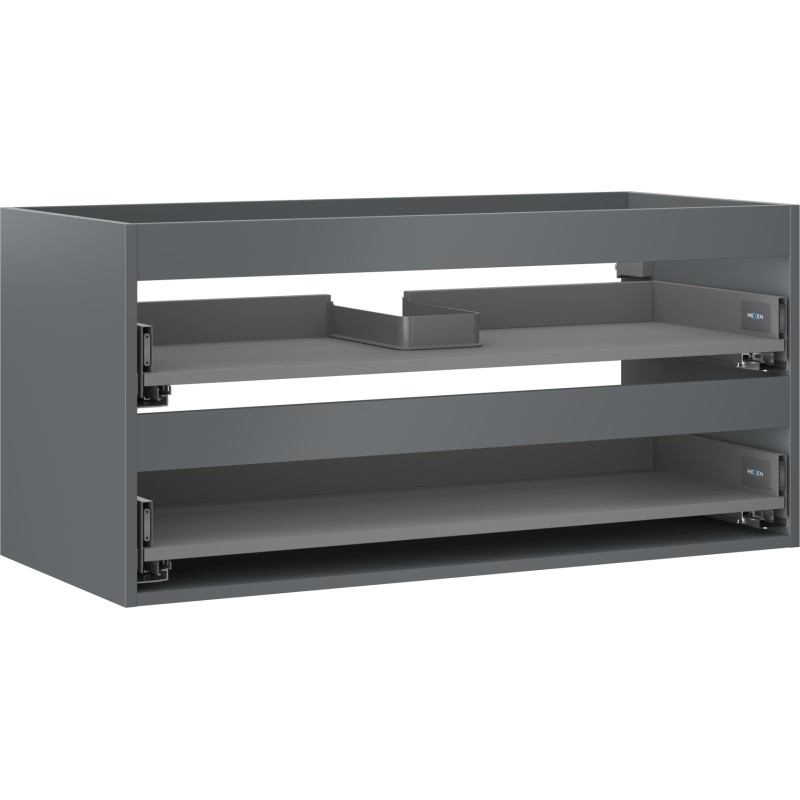MEXEN - Box-A skrinka pre umývadlo 100, 2 zásuvky, grafit mat 91AX0-1000-470-2-66