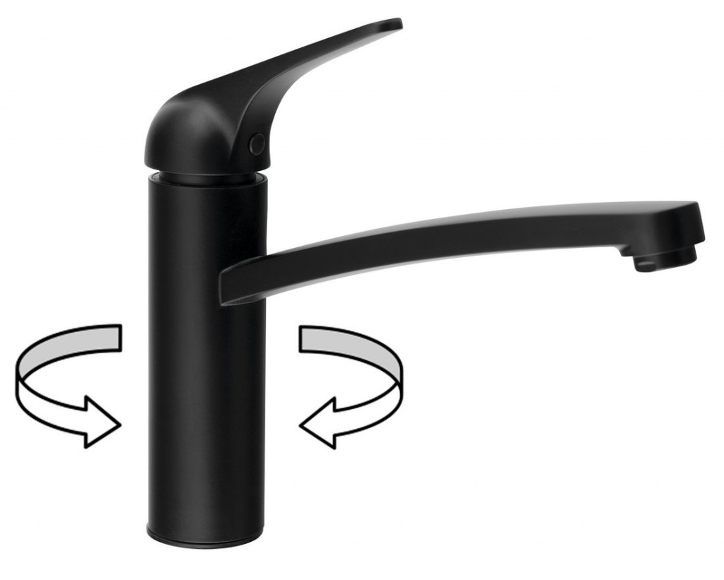 SAPHO SAPHO - LISON stojanková drezová batéria, čierna mat MJ125B