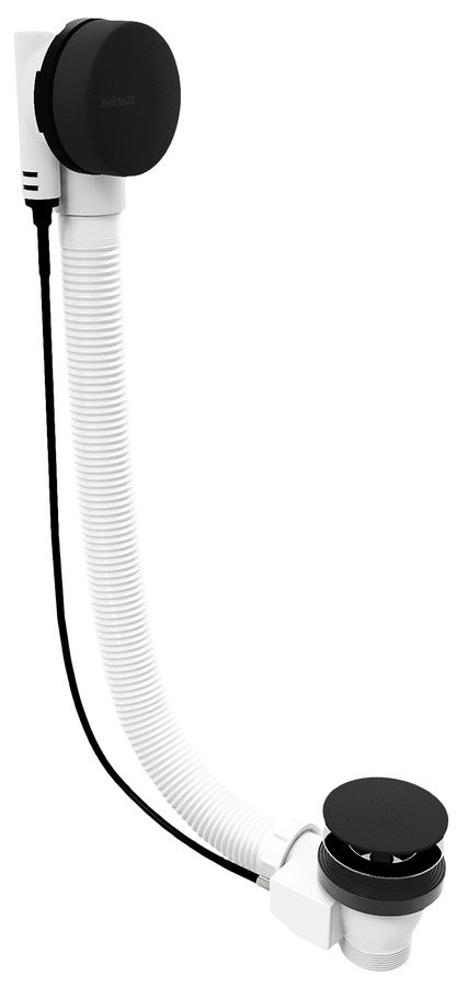 POLYSAN - MARBLE vaňová súprava s bovdenom, dĺžka 800, čierna matná 11042.21