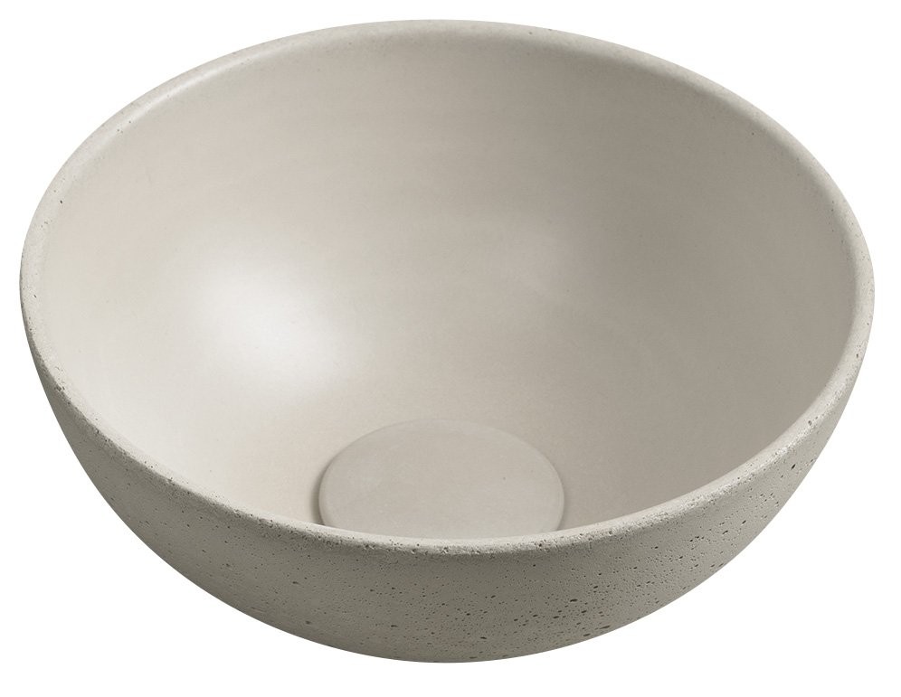 SAPHO - MINOR betónové umývadlo na dosku, priemer 26cm, piesková mat MR26014