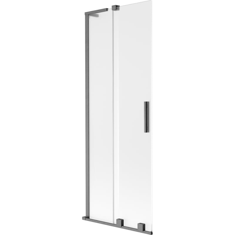 MEXEN/S - Velar L dvojkrídlová posuvná vaňová zástena 70 x 150, dekor, grafit kartáčovaná 896-070-003-31-66