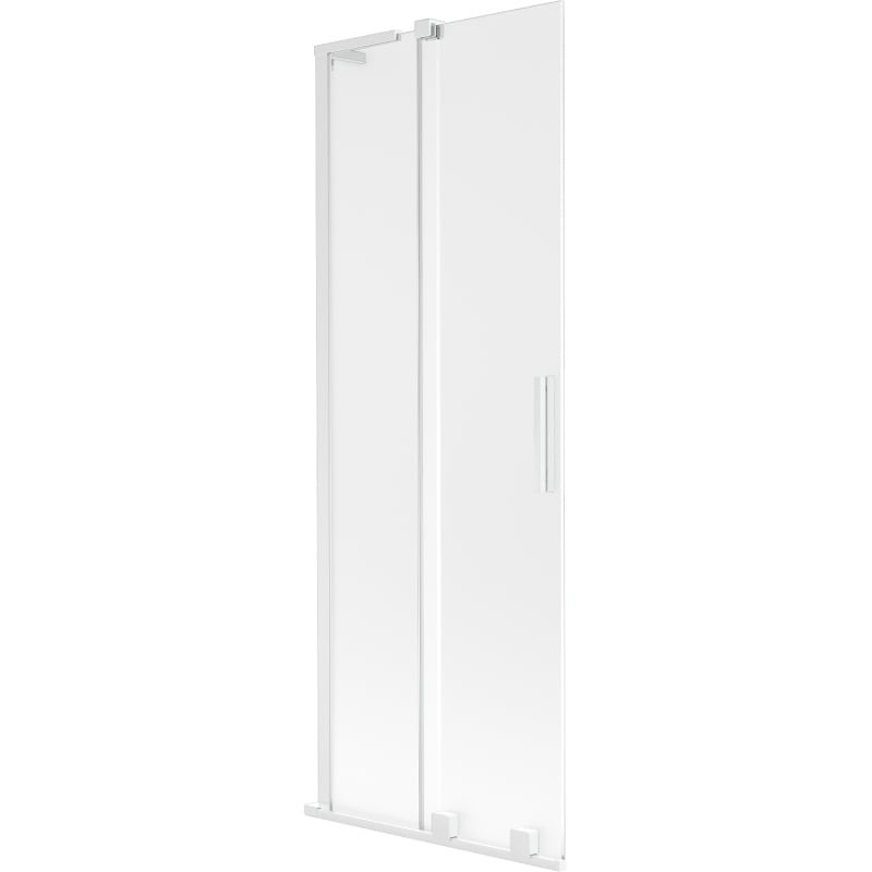 MEXEN/S - Velar L dvojkrídlová posuvná vaňová zástena 75 x 150, dekor, biela 896-075-003-31-20