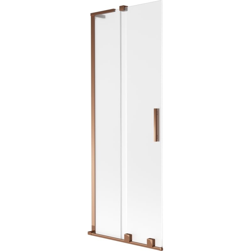 MEXEN/S - Velar L dvojkrídlová posuvná vaňová zástena 75 x 150, dekor, ružové zlato 896-075-003-31-60