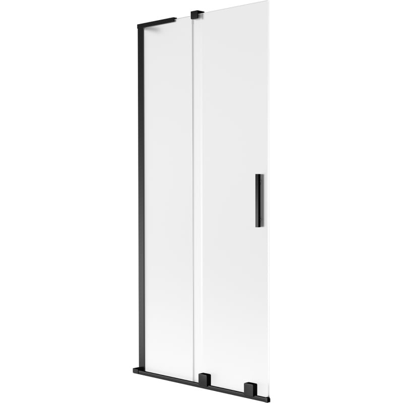 MEXEN/S - Velar L dvojkrídlová posuvná vaňová zástena 85 x 150, dekor, čierna 896-085-003-31-70