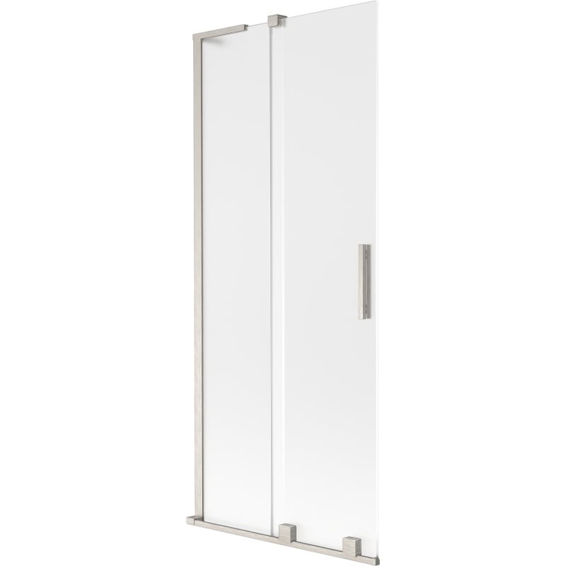 MEXEN/S - Velar L dvojkrídlová posuvná vaňová zástena 85 x 150, dekor, nikel kartáčovaný 896-085-003-31-97