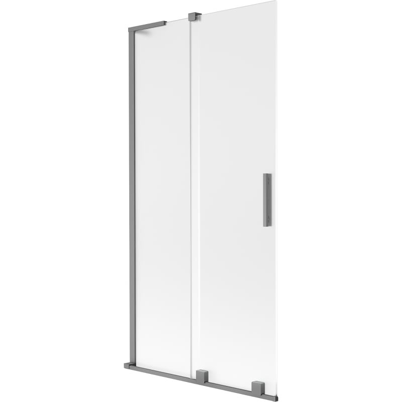 MEXEN/S - Velar L dvojkrídlová posuvná vaňová zástena 95 x 150, dekor, grafit metal 896-095-003-31-95