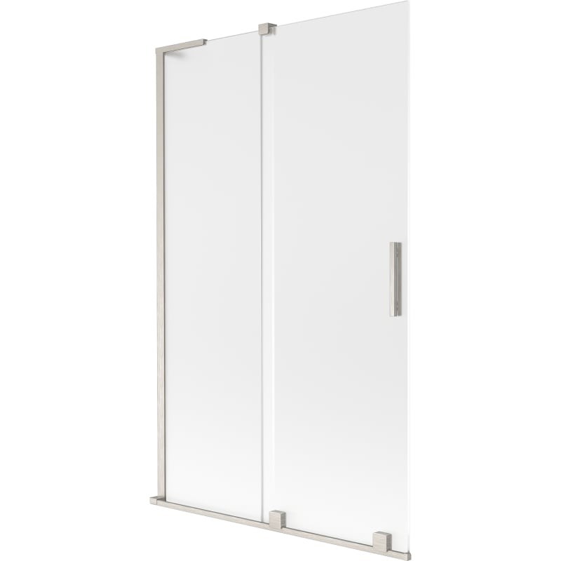 MEXEN/S - Velar L dvojkrídlová posuvná vaňová zástena 110 x 150, dekor, nikel kartáčovaný 896-110-003-31-97