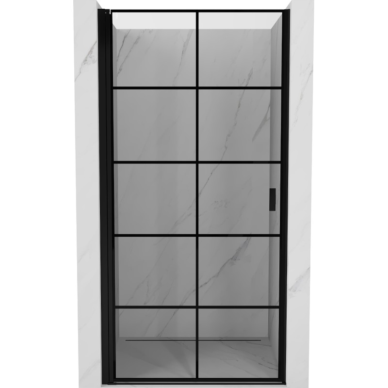 MEXEN - MIST dverná časť (1d) 70x200 cm 6mm čierna, dekor, ľavé 8A2-070-000-70-77-L