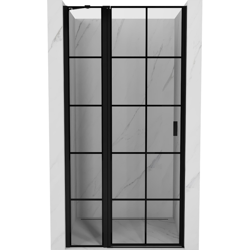 MEXEN - Mist sprchové dvere krídlové ľavé 100, čierna dekor, čierna 8A4-100-000-70-77-L