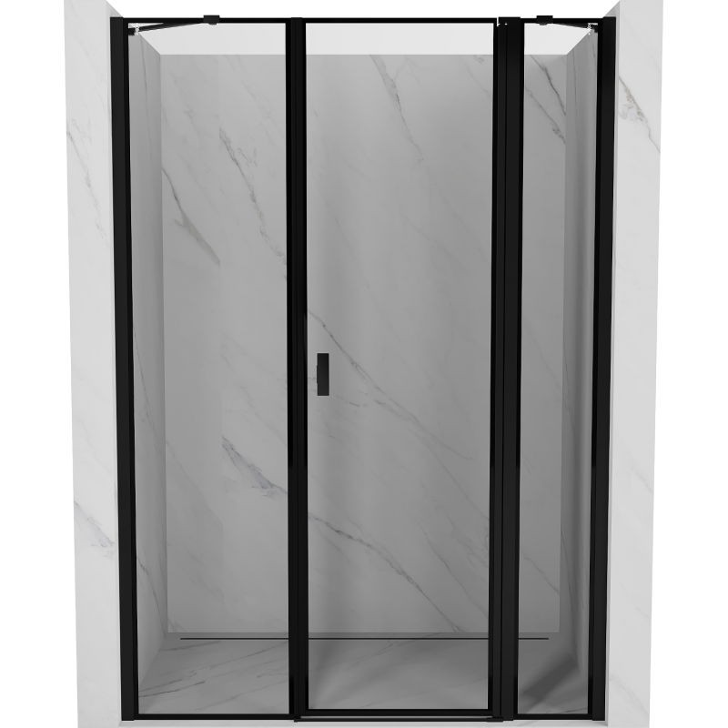 MEXEN/S - Mist sprchové dvere krídlové pravé 120, čierny okraj, čierna 8A4-120-001-70-70-P