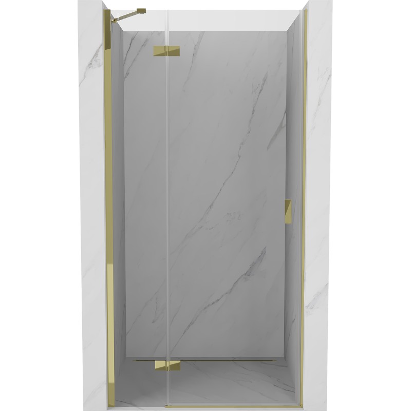 MEXEN/S - Mist-H sprchové dvere krídlové ľavé 85, transparent, zlatá 8A5-085-000-50-00-L