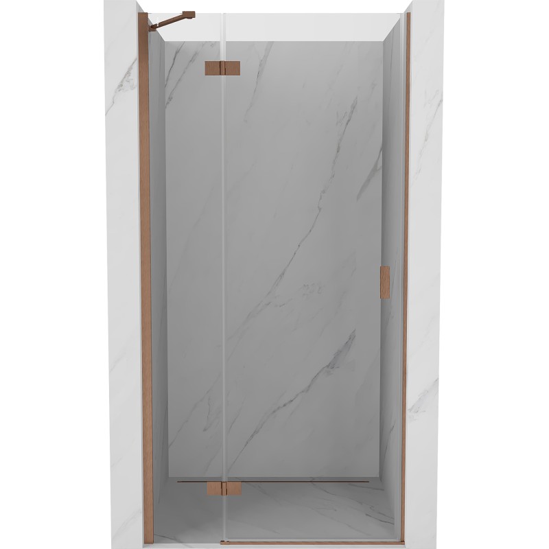 MEXEN/S - Mist-H sprchové dvere krídlové ľavé 100, transparent, meď kartáčovaná 8A5-100-000-65-00-L