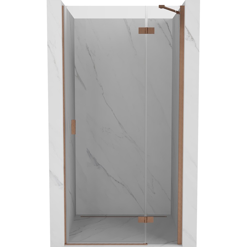 MEXEN/S - Mist-H sprchové dvere krídlové pravé 115, transparent, meď kartáčovaná 8A5-115-000-65-00-P