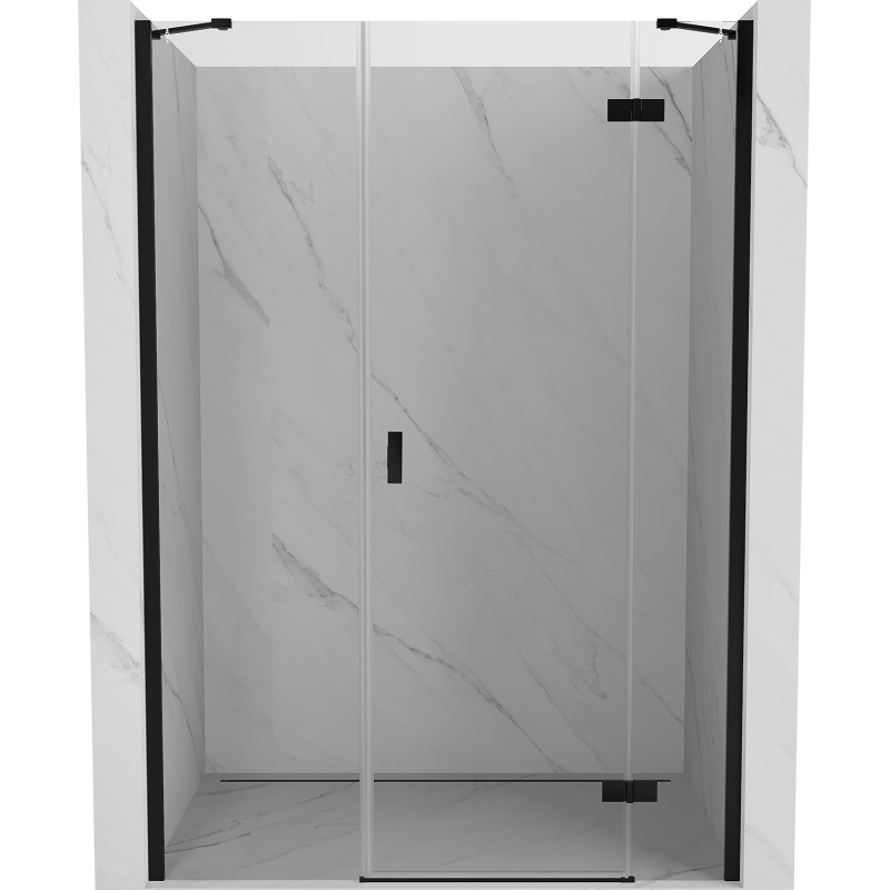 MEXEN/S - Mist-H sprchové dvere krídlové pravé 160, transparent, čierna 8A5-160-001-70-00-P