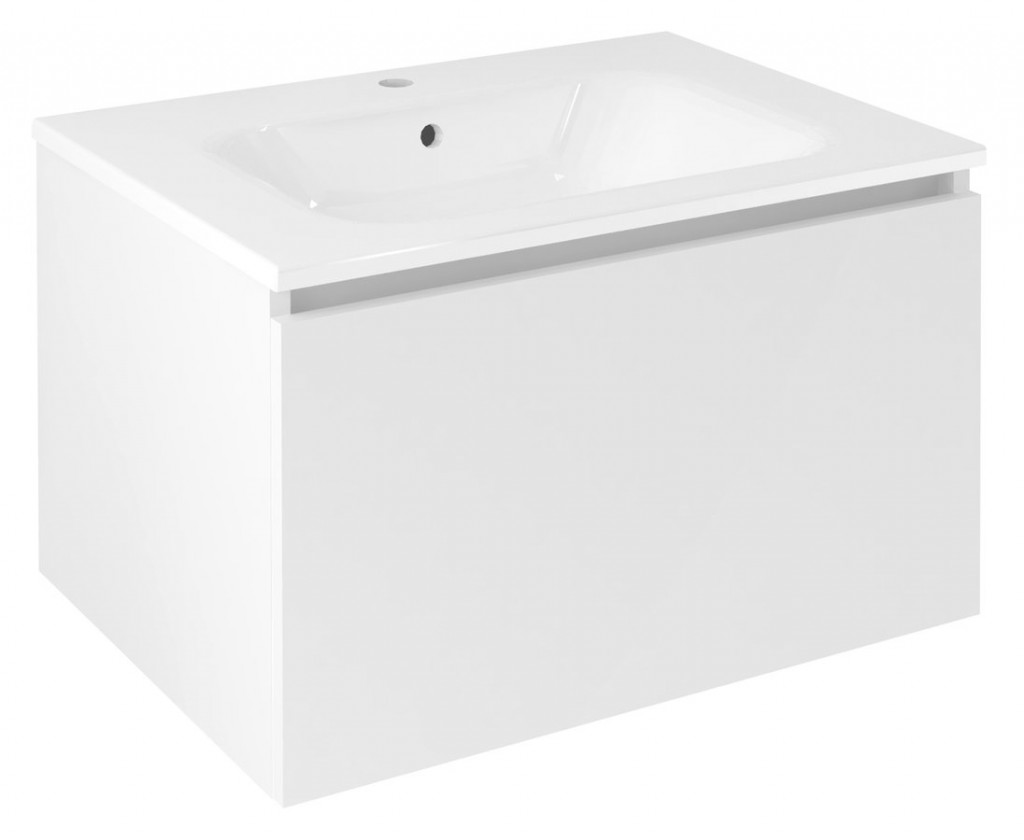 SAPHO - LOREA umývadlová skrinka 70x44x51,2cm, 1x zásuvka, biela matná LE070-3131