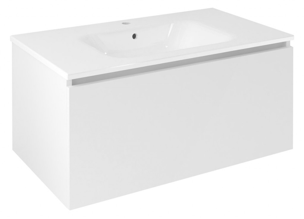 SAPHO - LOREA umývadlová skrinka 90x44x51,2cm, 1x zásuvka, biela matná LE090-3131