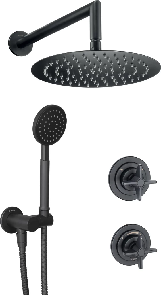 DEANTE DEANTE - Temisto čierna - Sprchový set pod omietku NAC_N9QT