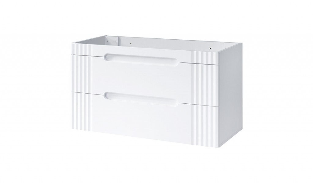 COMAD - Skrinka pod umývadlo 120cm 2 zásuvky FIJI WHITE 5907611656693