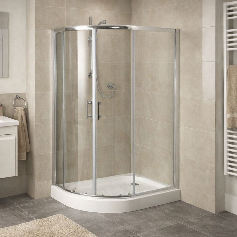 HOPA - Sprchovací asymetrický kút s vaničkou IBIZA II - Farba rámu zásteny - Hliník chróm, Rozmer A - 100, Rozmer B - 80, Smer zatváranie - Pravé (DX), Výplň - Číre bezpečnostné sklo - 5 mm OLBIBI210P